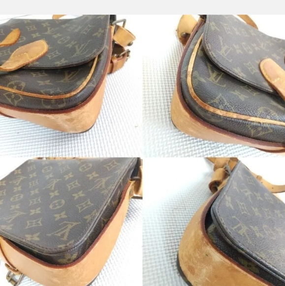 Louis Vuitton Cartouchiere MM Monogram Crossbody Brown Gold Zip Bag - Picture 9 of 16